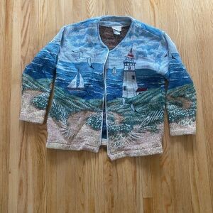Women's Coastal Scene Cardigan